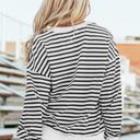  Amara Stripe Oversized Sweatshirt