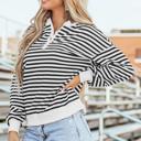  Amara Stripe Oversized Sweatshirt