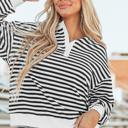  Amara Stripe Oversized Sweatshirt