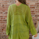  Whitley Crochet Knit Open Cardigan
