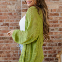  Whitley Crochet Knit Open Cardigan