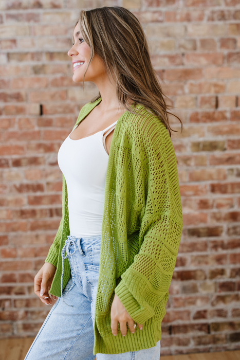 Whitley Crochet Knit Open Cardigan