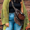  Whitley Crochet Knit Open Cardigan