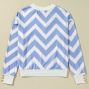  Whitney Striped Print Oversized Top