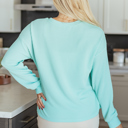  Willa Texture Contrast Patched Long Sleeve Top