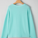  Willa Texture Contrast Patched Long Sleeve Top