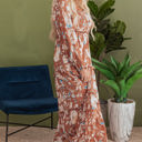  Willow Floral Shirred Square Neck High Waist Maxi Dress