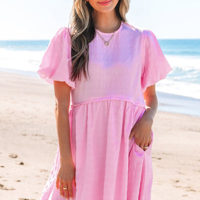 Winona Bubble Sleeve High Waist Mini Dress