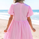  Winona Bubble Sleeve High Waist Mini Dress
