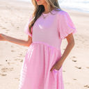  Winona Bubble Sleeve High Waist Mini Dress