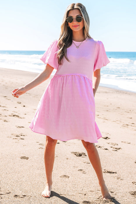 Winona Bubble Sleeve High Waist Mini Dress