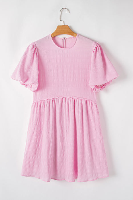 Winona Bubble Sleeve High Waist Mini Dress
