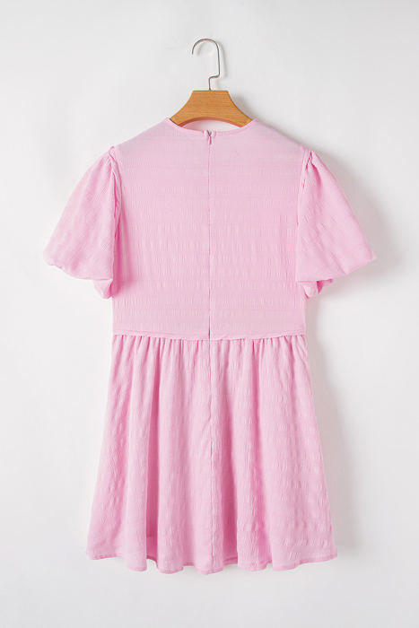 Winona Bubble Sleeve High Waist Mini Dress