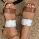  Woven Strap Flat Slippers