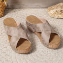  Wren Criss Cross Wedge Slippers