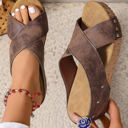  Wren Criss Cross Wedge Slippers
