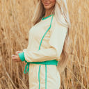  Wren Long Sleeve Pullover and Drawstring Shorts Outfit