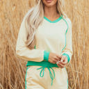  Wren Long Sleeve Pullover and Drawstring Shorts Outfit