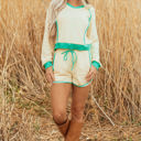  Wren Long Sleeve Pullover and Drawstring Shorts Outfit