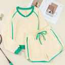  Wren Long Sleeve Pullover and Drawstring Shorts Outfit