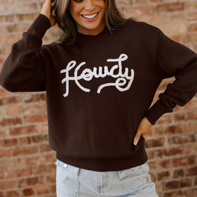 Wrenlee Embroidered Graphic Western Sweater