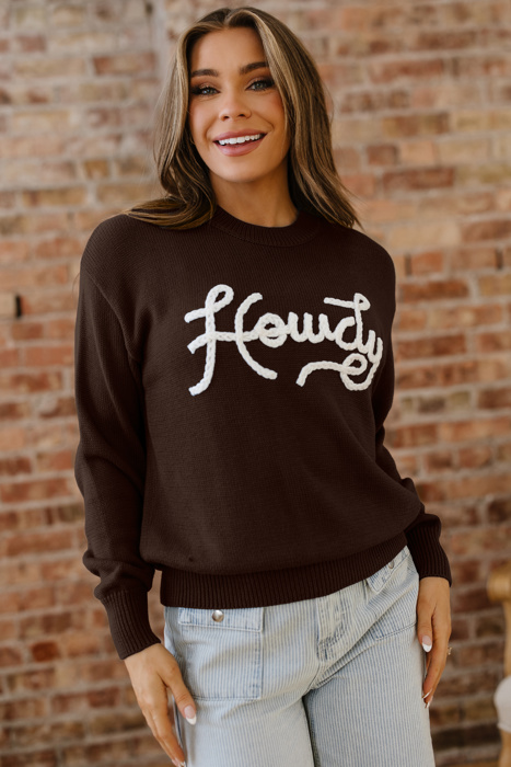 Wrenlee Embroidered Graphic Western Sweater