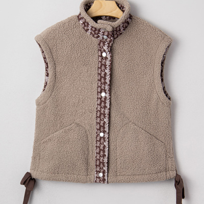 Wrenley Bows Sherpa Fleece Vest
