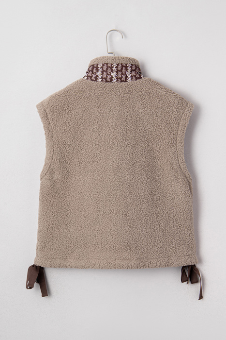 Wrenley Bows Sherpa Fleece Vest