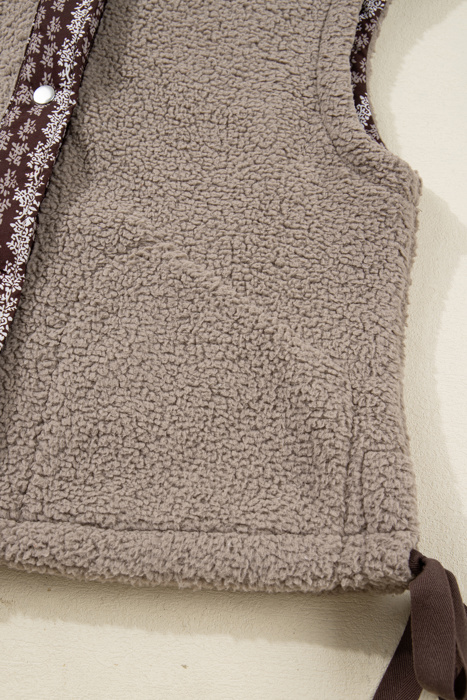 Wrenley Bows Sherpa Fleece Vest