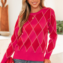  Wynter Pattern Knit Casual Sweater