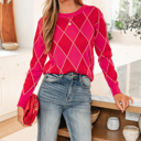  Wynter Pattern Knit Casual Sweater