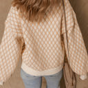  Ximena Rhombus Textured Knit Sweater