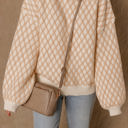  Ximena Rhombus Textured Knit Sweater