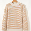  Ximena Rhombus Textured Knit Sweater