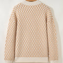  Ximena Rhombus Textured Knit Sweater