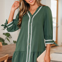 Green Large Xyla Bracelet Sleeve Shift Dress