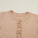  Yamileth Oatmeal Ruffle Trim Sweater
