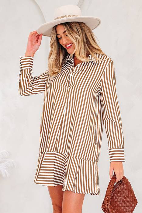 Yamileth Shirt Mini Dress Long Sleeve Top