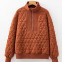  Yavita Half Zipped Loose Sweatshirt