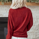  Yazara Graphic Corded Christmas Sweatshirt