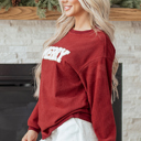  Yazara Graphic Corded Christmas Sweatshirt