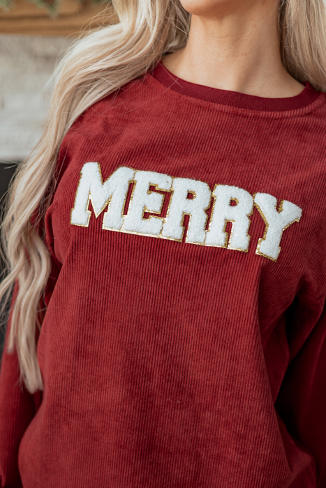 Yazara Graphic Corded Christmas Sweatshirt