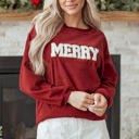 Racing Red XL Yazara Graphic Corded Christmas Sweatshirt