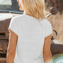  YEEHAW Stitch Edge Crew Neck Sweater Top