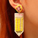  Yellow Teacher Pencil Earrings