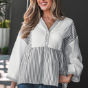  Zahra Bracelet Sleeve Babydoll Blouse