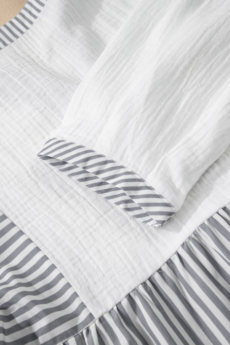 Zahra Bracelet Sleeve Babydoll Blouse