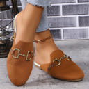  Zara Strap Buckle Decor Slip On Flats