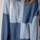 Beau Blue Small Zaria High Low Oversize Sweatshirt