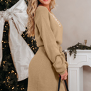  Zariah Embellished Keyhole Ribbed Sweater